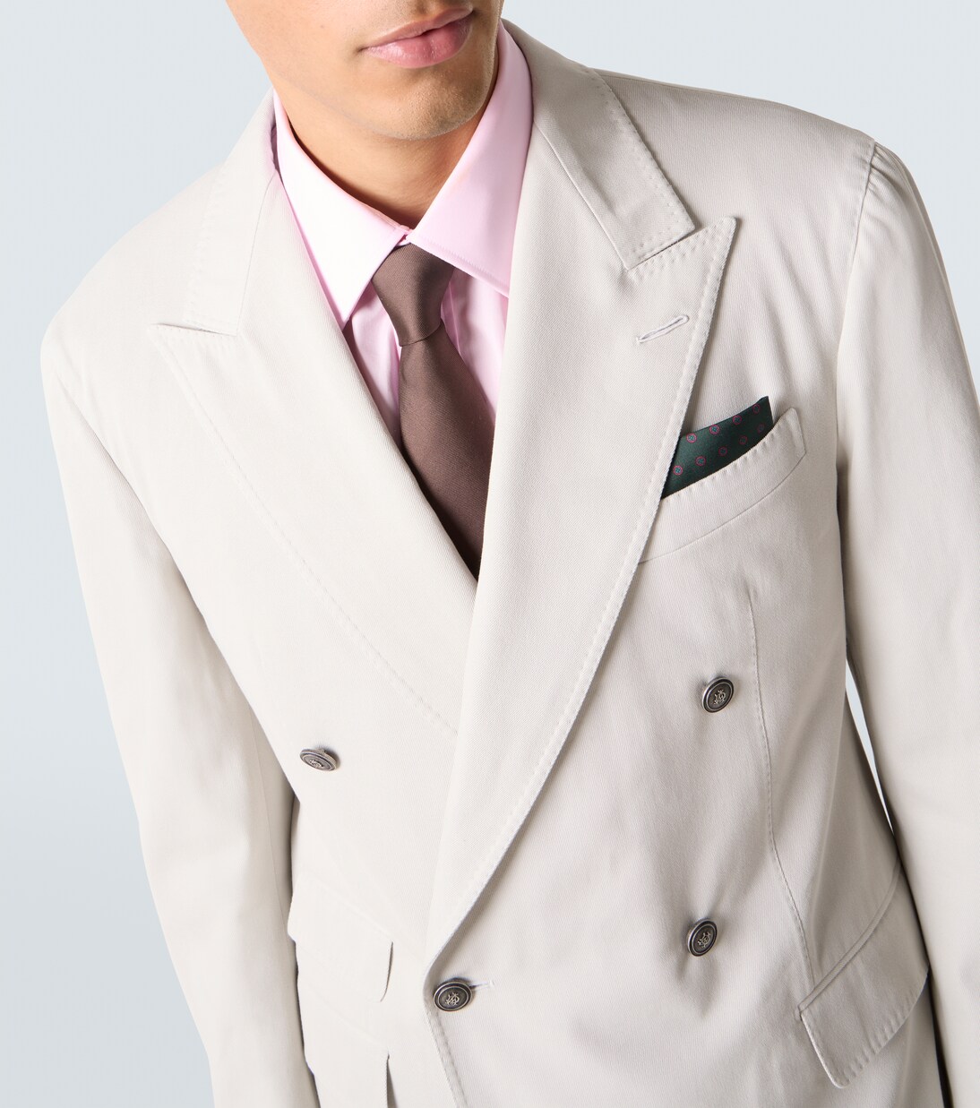 Double-breasted cotton and cashmere blazer | Dunhill