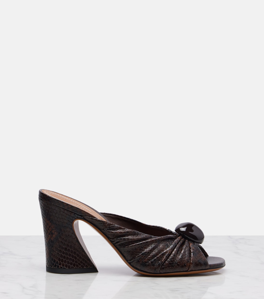Mules Gleam 85 in pelle con stampa serpente | Zimmermann