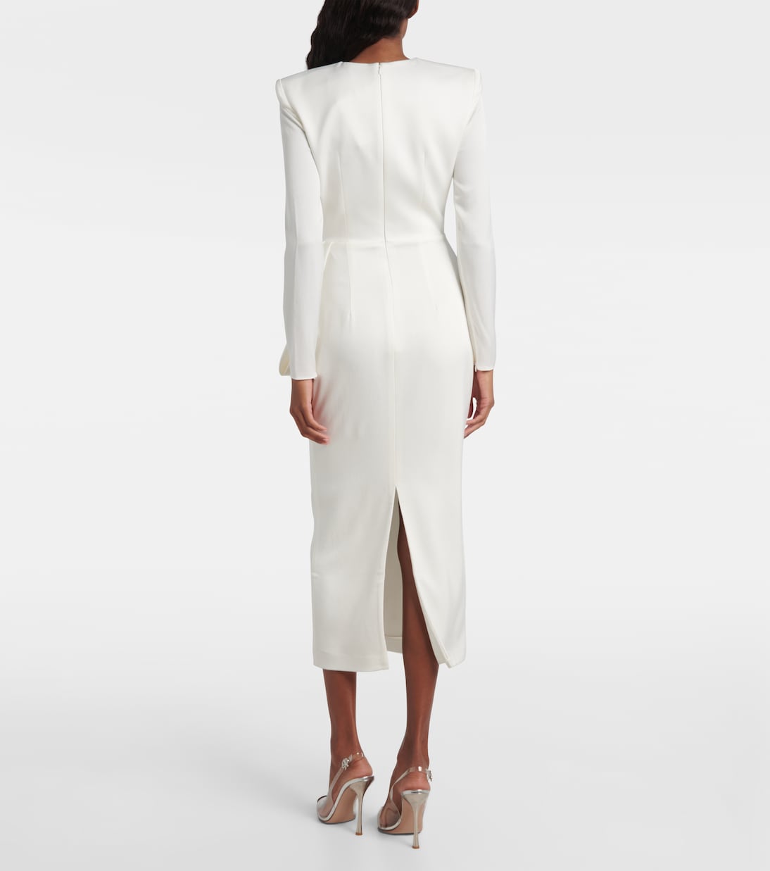 Bow-detail crêpe satin gown | Alex Perry