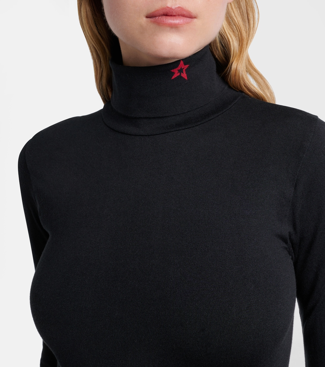 Turtleneck wool-blend jersey bodysuit | Perfect Moment