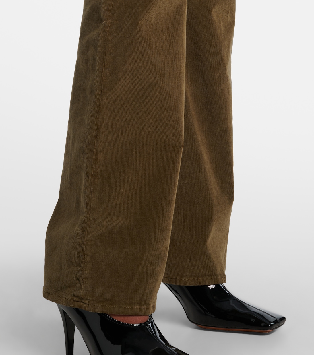 Pantalones anchos de pana de algodón de tiro alto | Veronica Beard