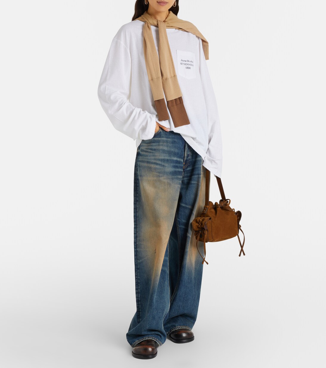 Edden oversized cotton-blend T-shirt | Acne Studios