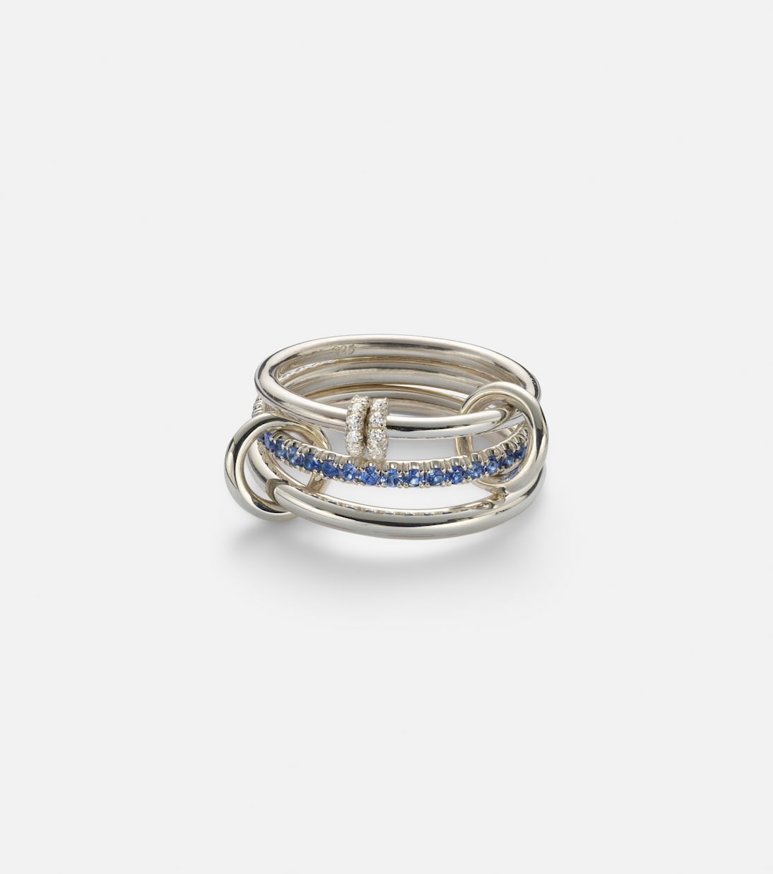 Raneth sterling silver ring with sapphires and diamonds | Spinelli Kilcollin