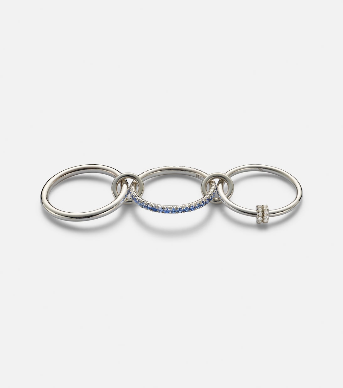 Raneth sterling silver ring with sapphires and diamonds | Spinelli Kilcollin