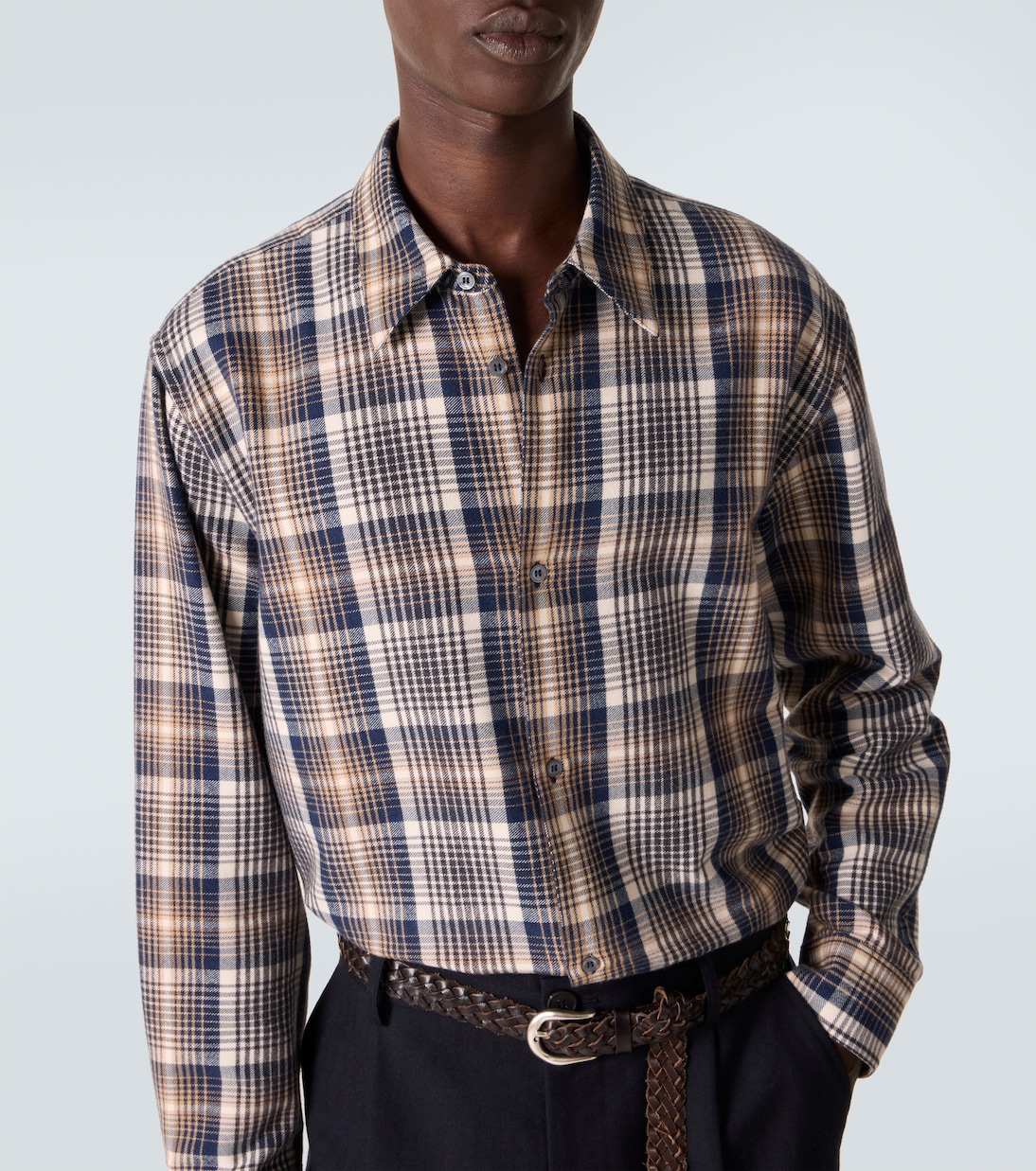 x Aaron Levine View checked cotton shirt | Studio Nicholson
