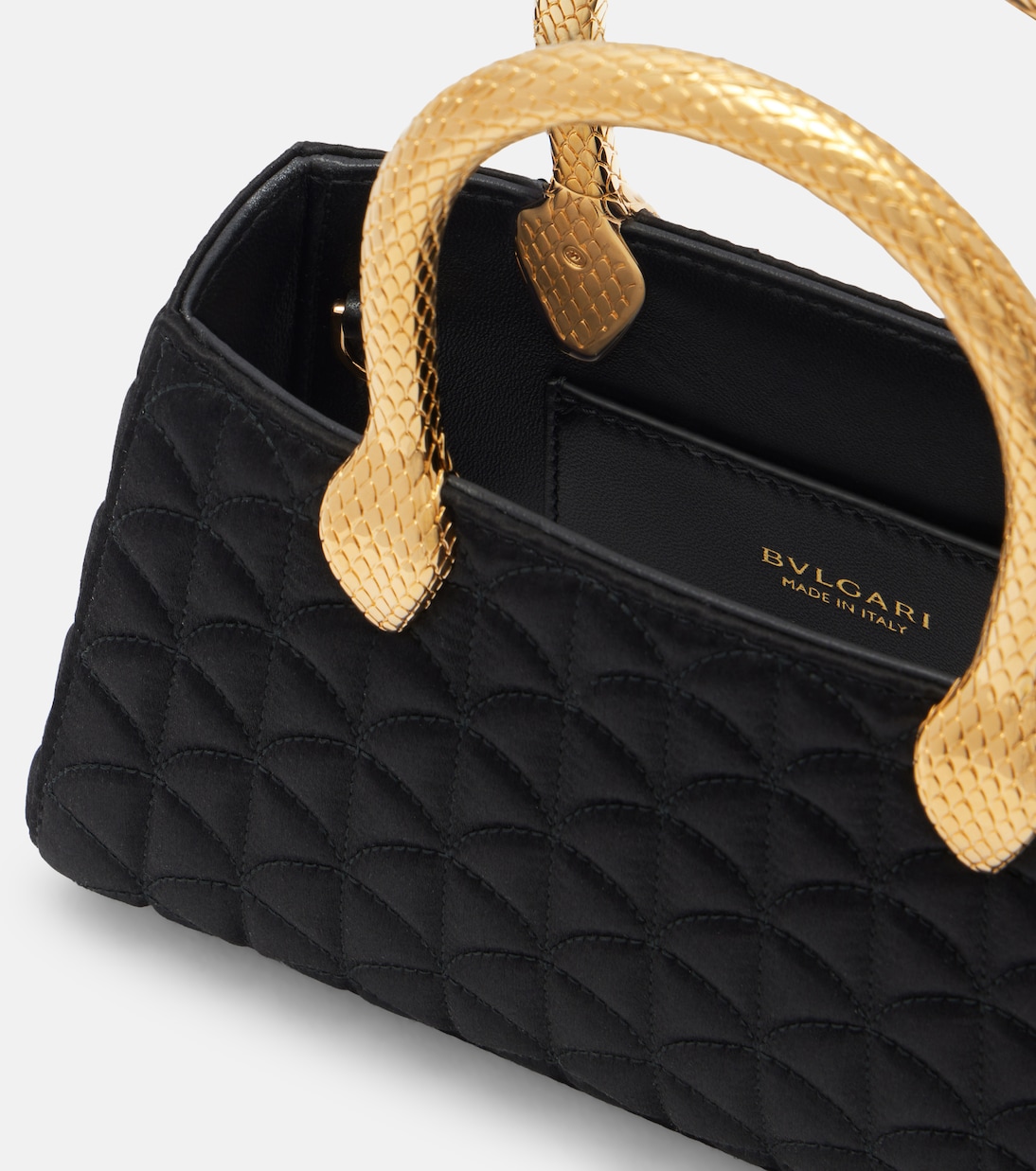 Serpentine Duette satin top-handle bag | Bvlgari