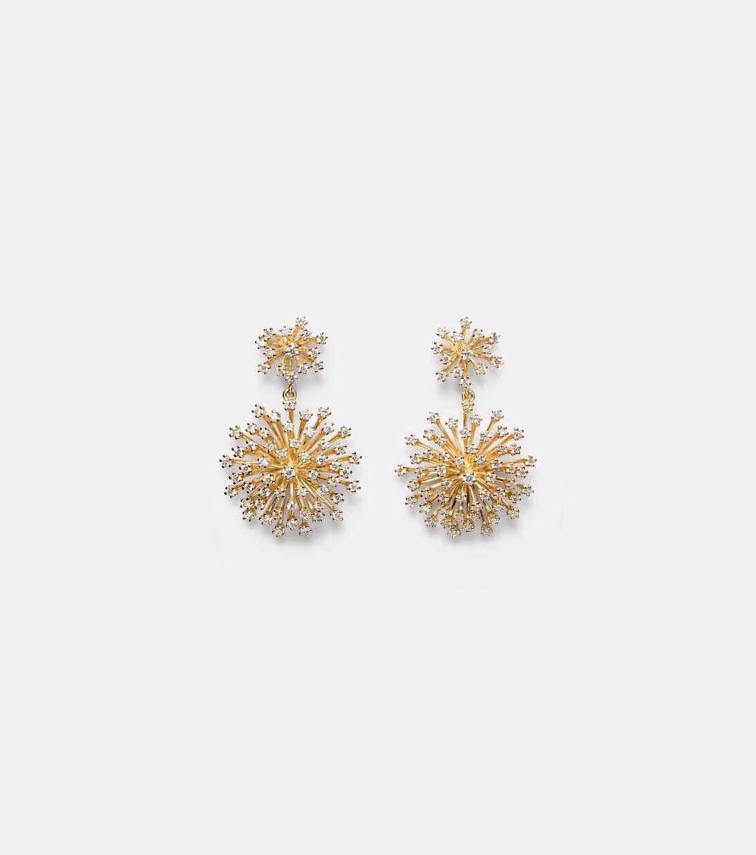 Burst 14kt gold drop earrings with diamonds | Sydney Evan