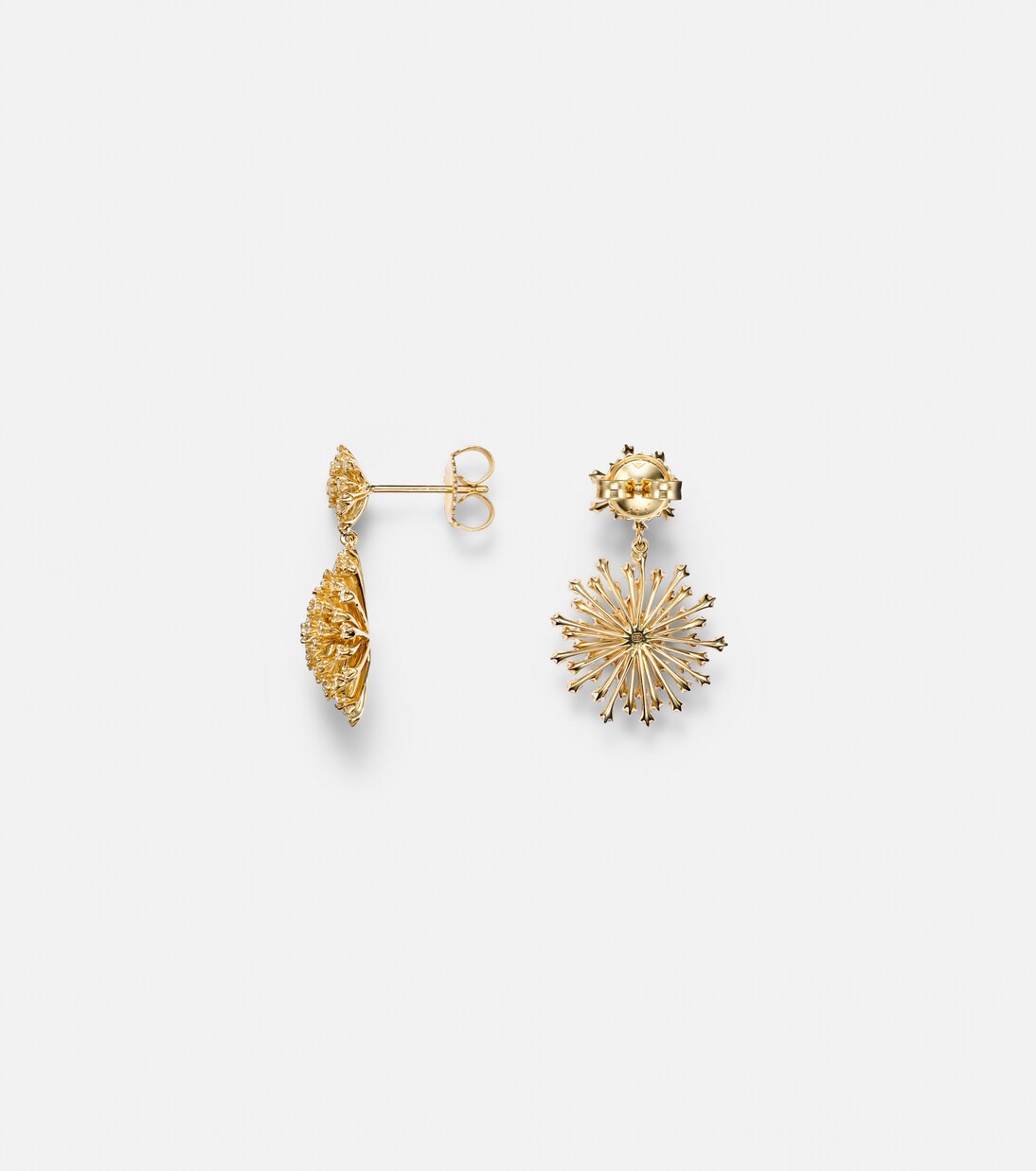 Burst 14kt gold drop earrings with diamonds | Sydney Evan