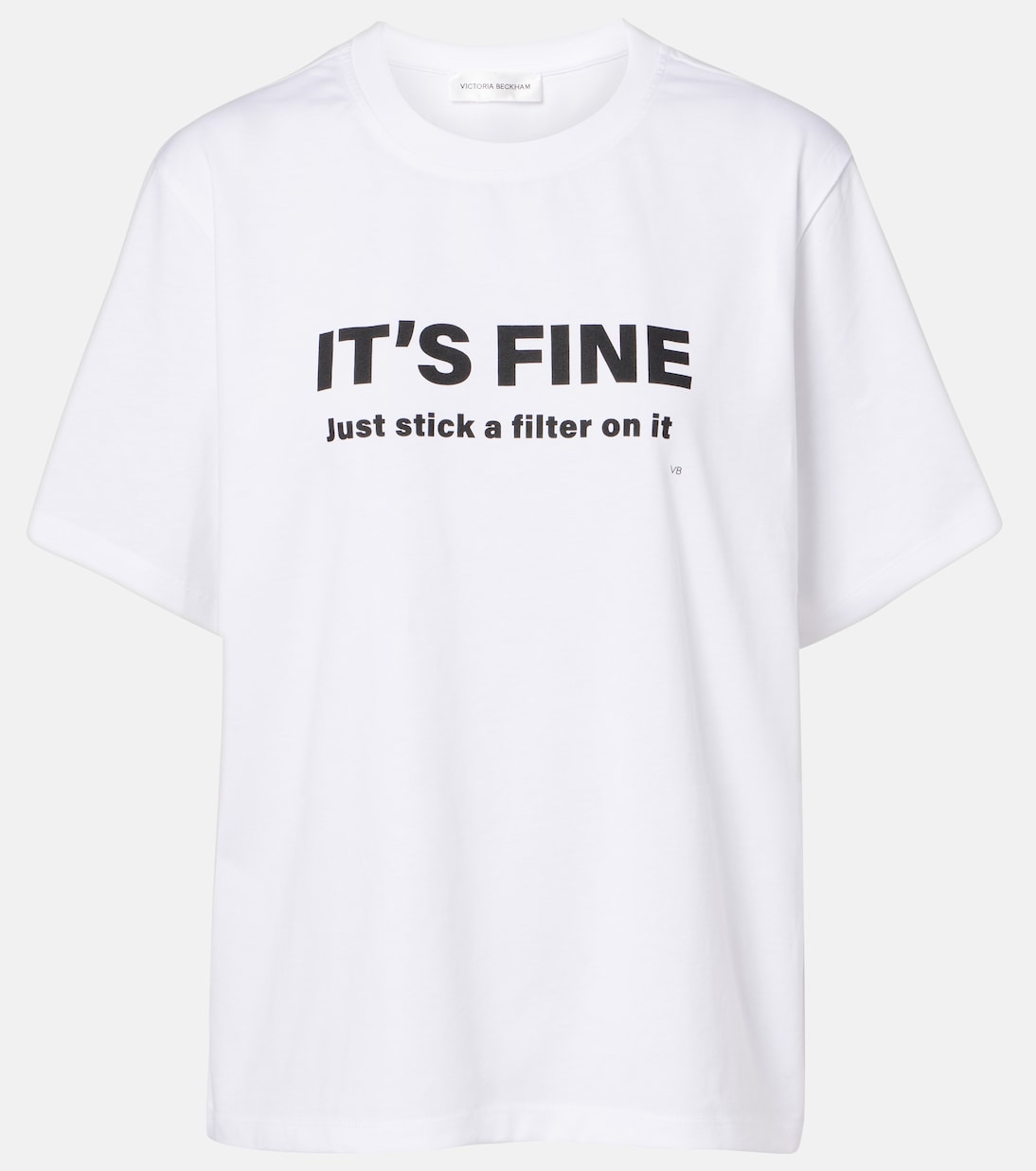 Printed cotton jersey T-shirt | Victoria Beckham