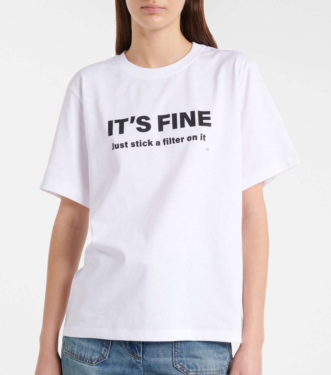 Printed cotton jersey T-shirt | Victoria Beckham