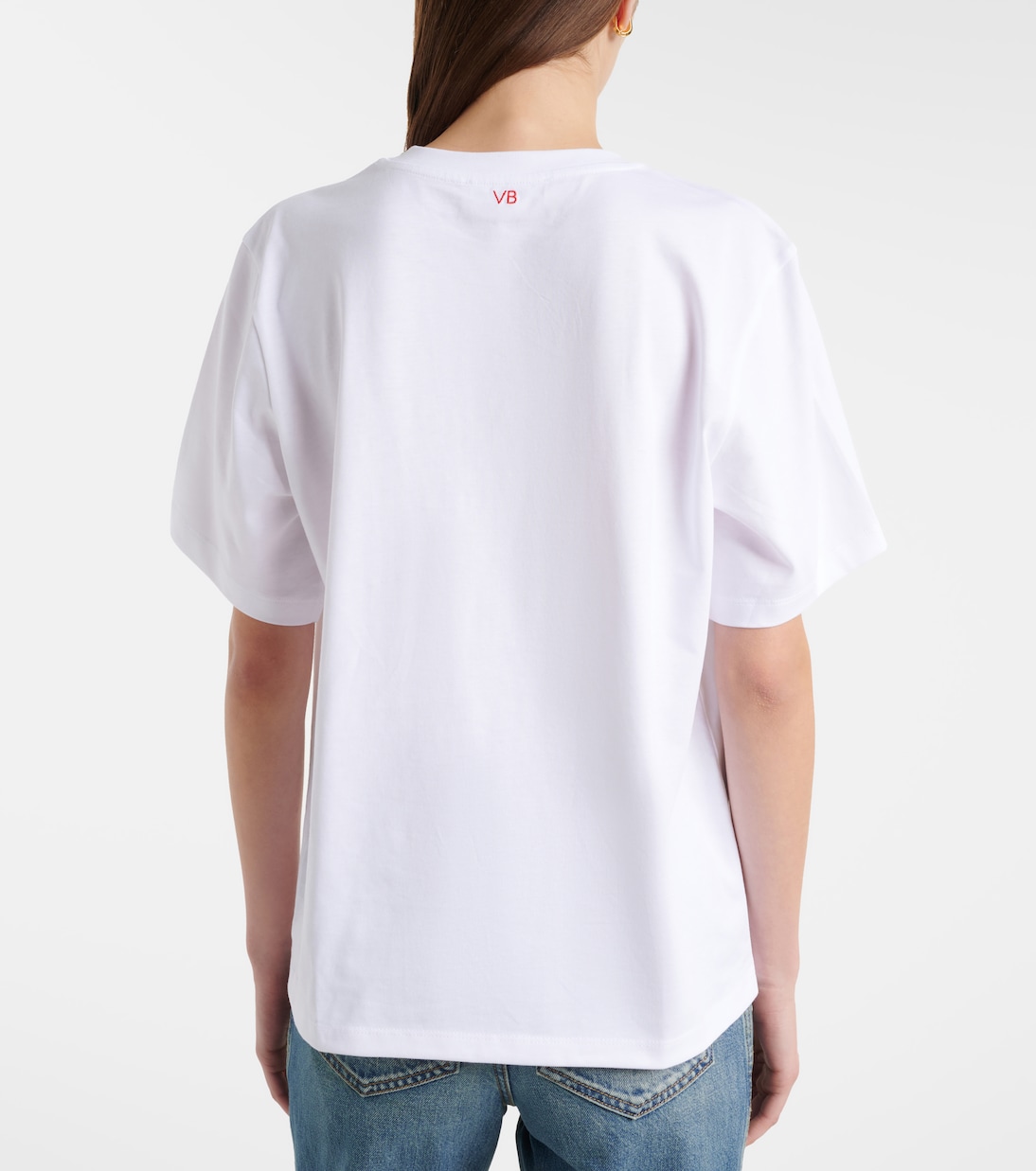 Printed cotton jersey T-shirt | Victoria Beckham