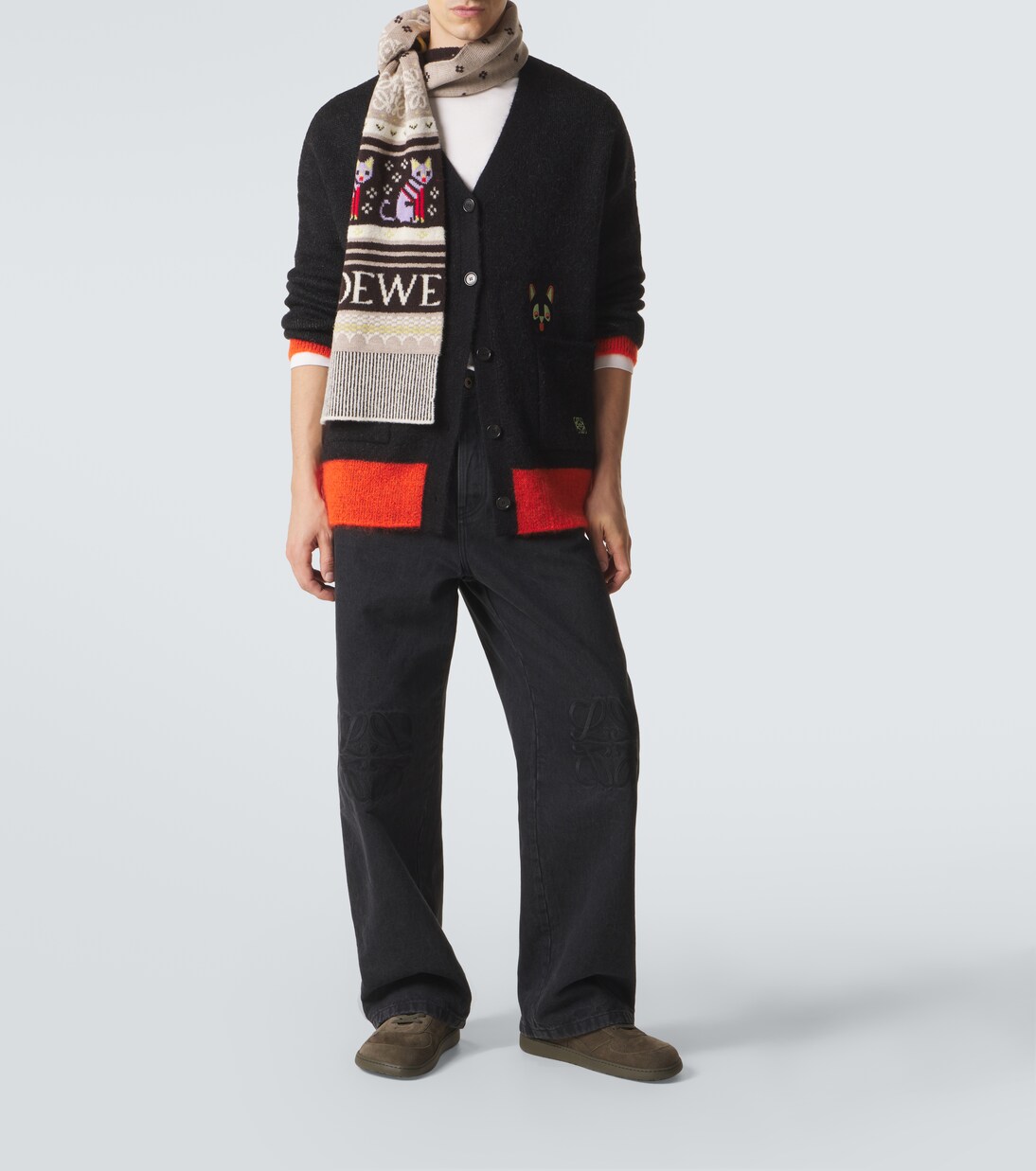 x Louis Wain mohair-blend cardigan | Loewe