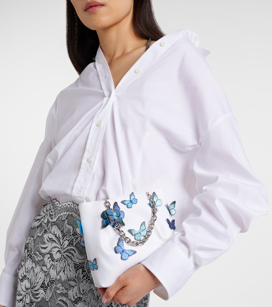 Tote Bag Papillon Mini aus Raffiabast | Aquazzura