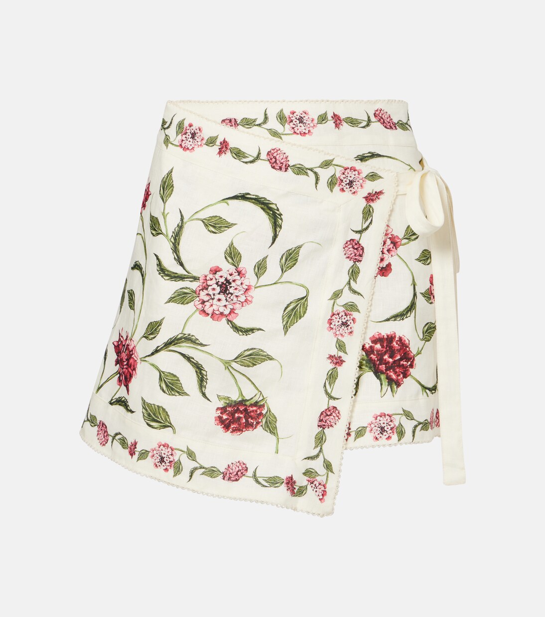 Luna floral linen beach cover-up | Agua by Agua Bendita