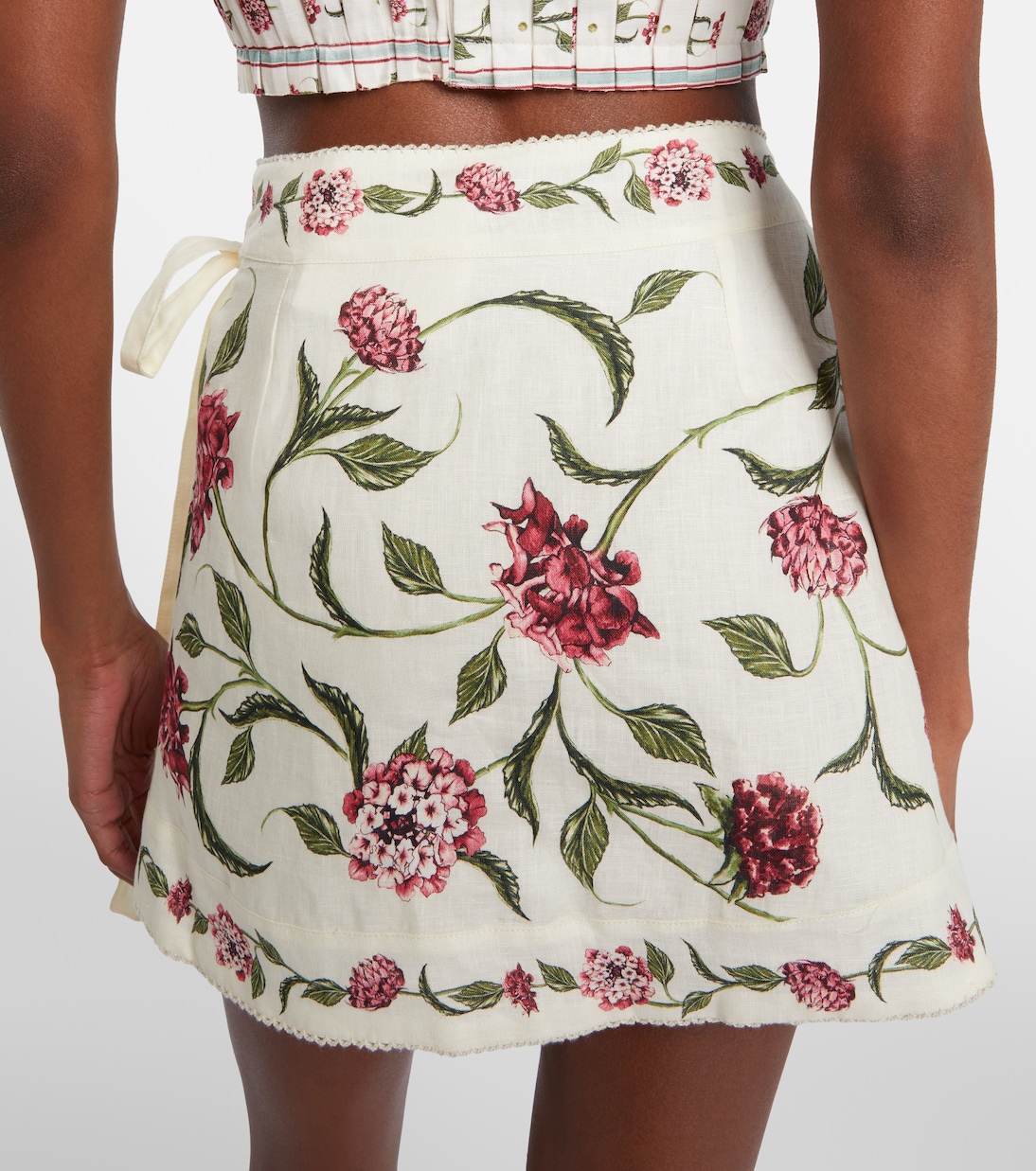 Luna floral linen beach cover-up | Agua by Agua Bendita