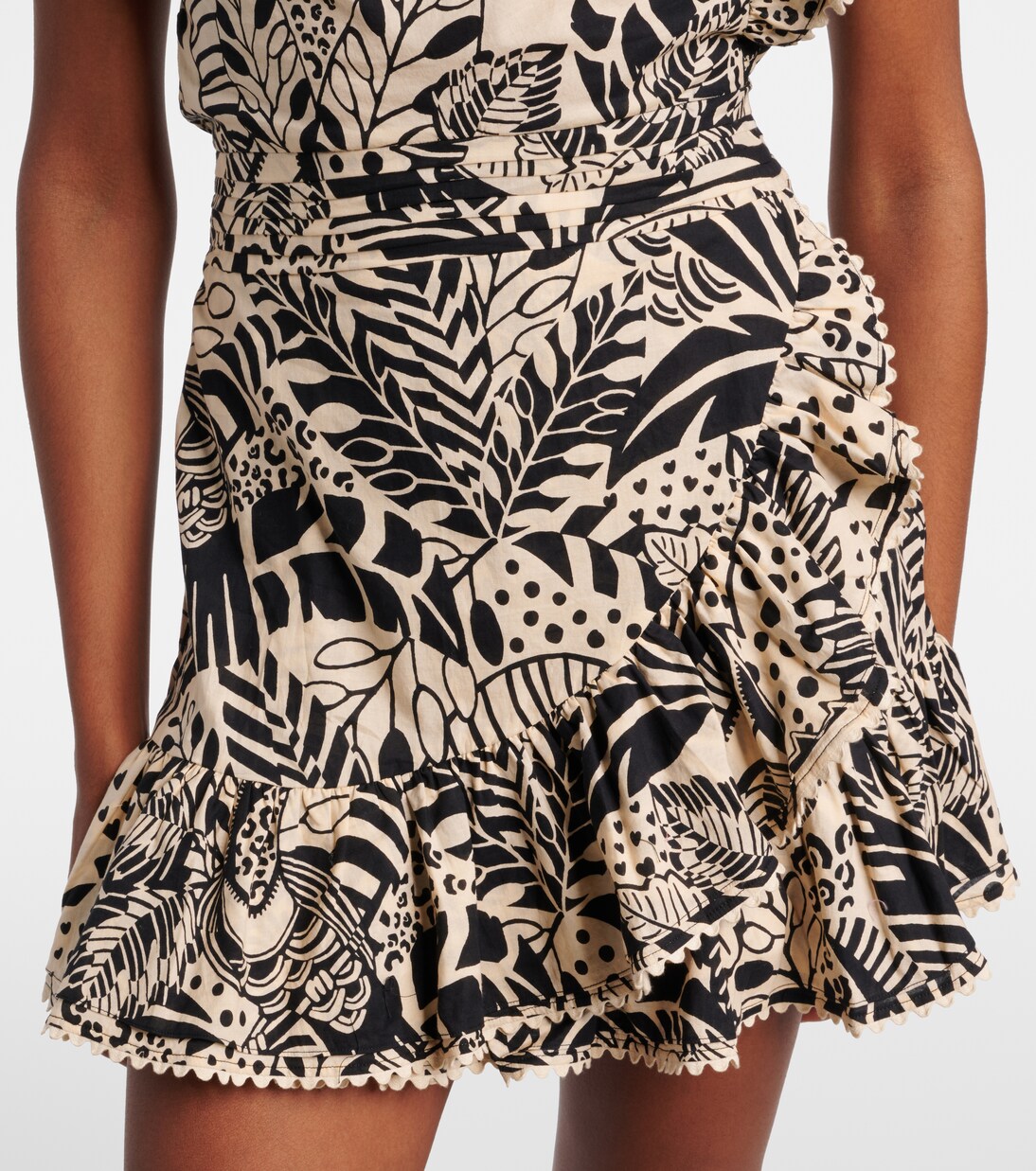 Vestido corto asimétrico Corinne de algodón | Poupette St Barth