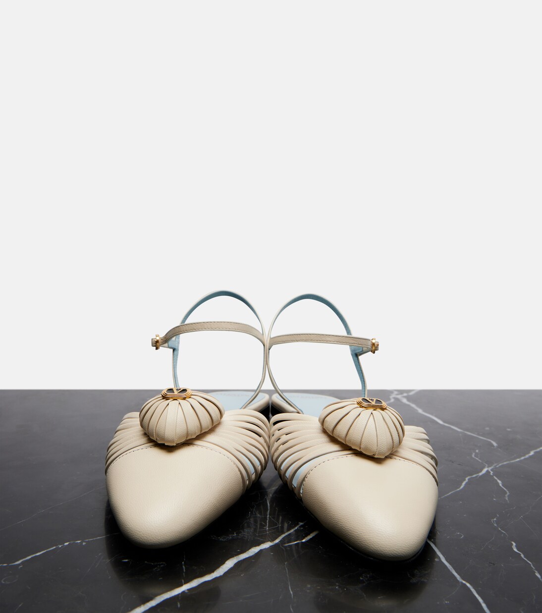 Cœur Royal leather flats | Valentino Garavani