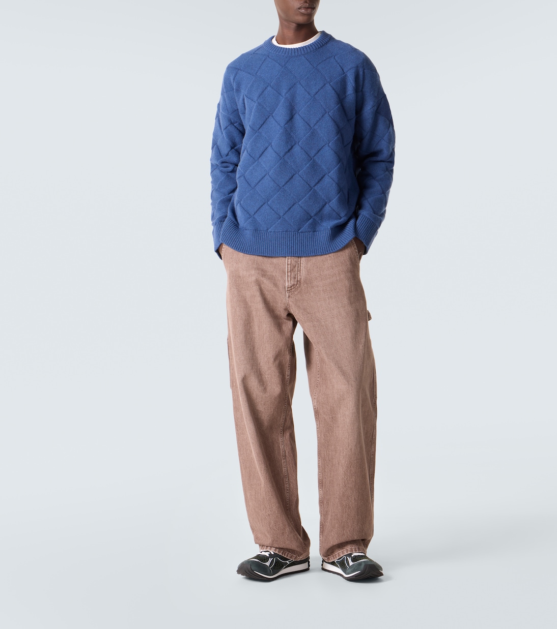 Orbit suede-trimmed sneakers | Bottega Veneta