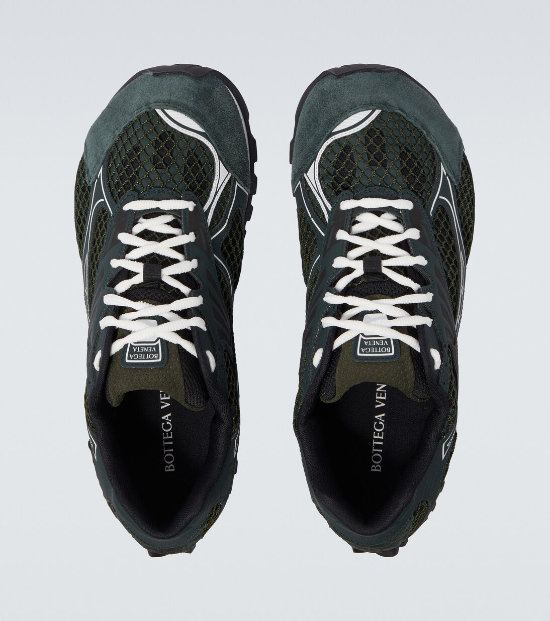 Orbit suede-trimmed sneakers | Bottega Veneta