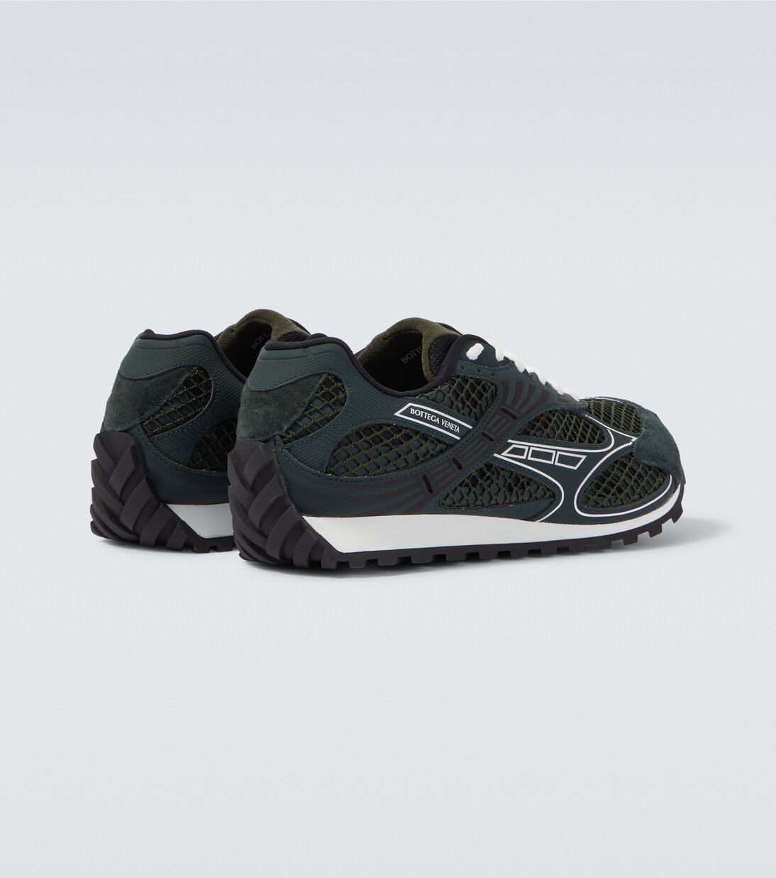Orbit suede-trimmed sneakers | Bottega Veneta