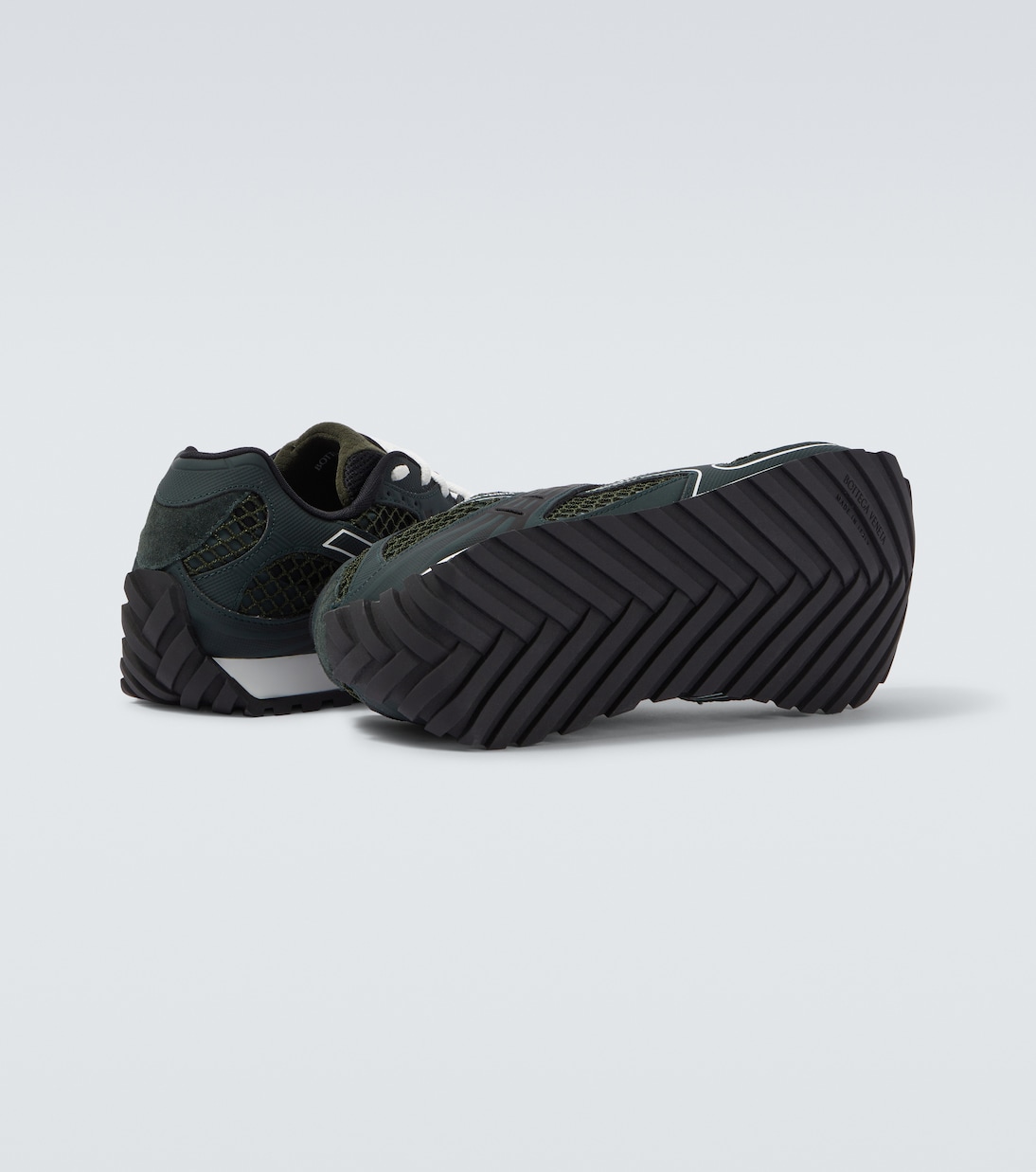 Orbit suede-trimmed sneakers | Bottega Veneta
