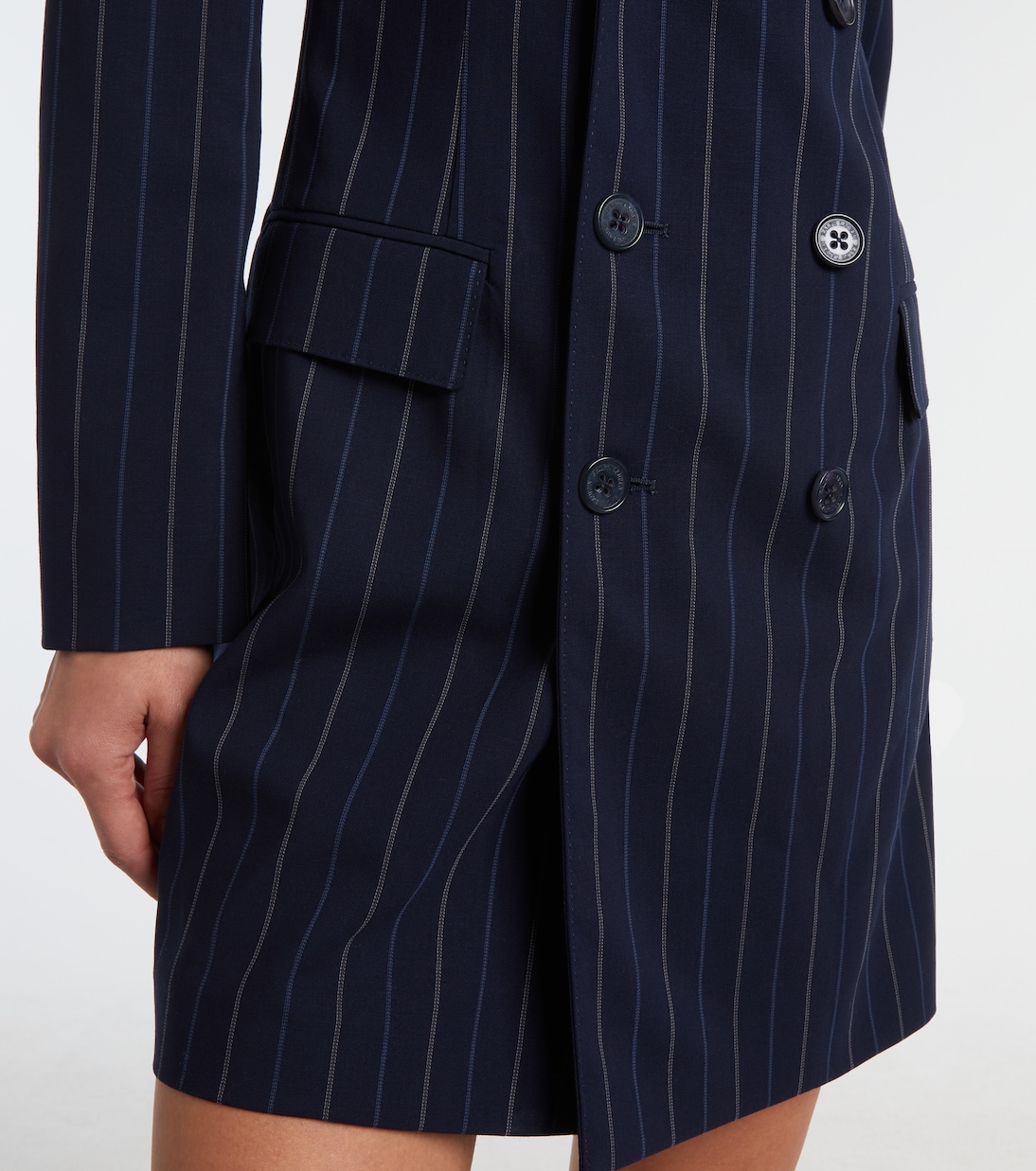 Striped double-breasted wool blazer dress | Ralph Lauren Collection