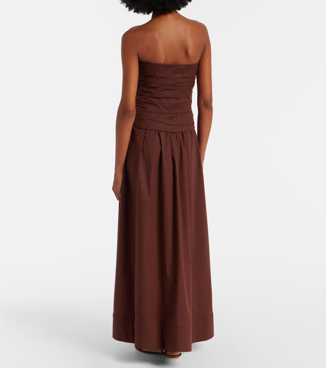 褶裥棉质加长半身裙 | Adriana Degreas