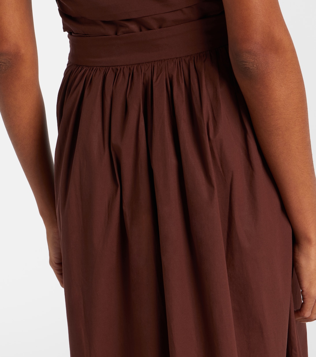 褶裥棉质加长半身裙 | Adriana Degreas