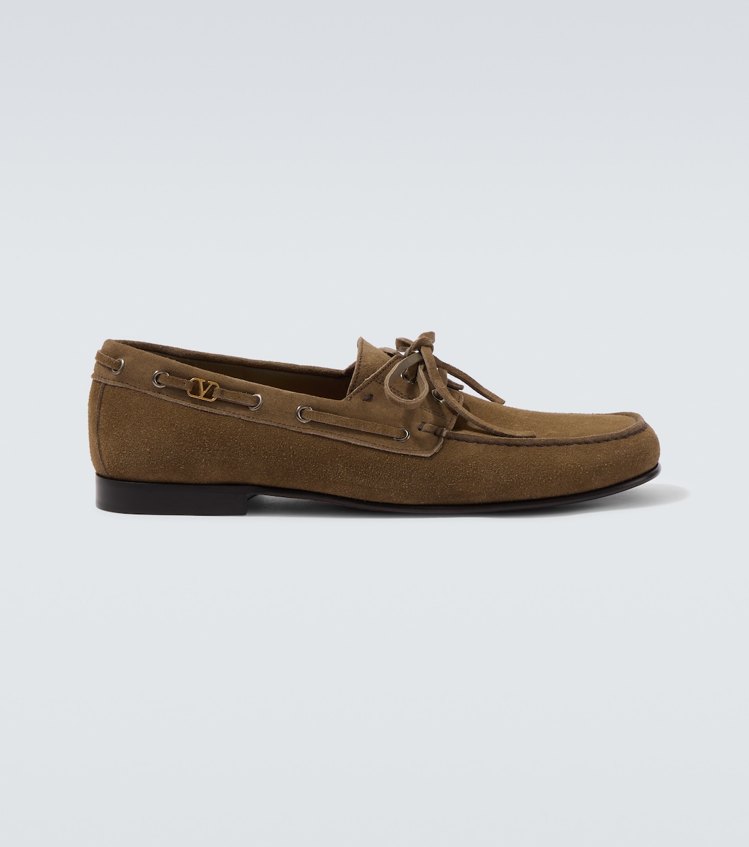 Palm Avenue VLogo suede boat shoes | Valentino Garavani
