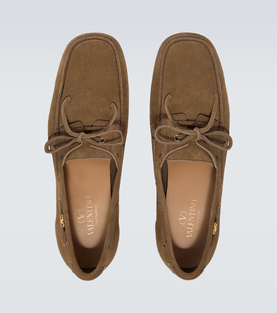 Palm Avenue VLogo suede boat shoes | Valentino Garavani