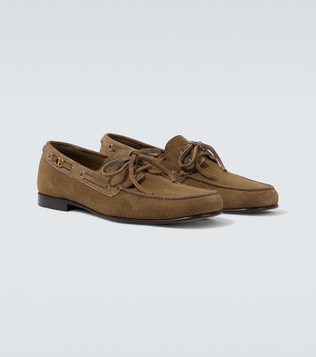 Palm Avenue VLogo suede boat shoes | Valentino Garavani