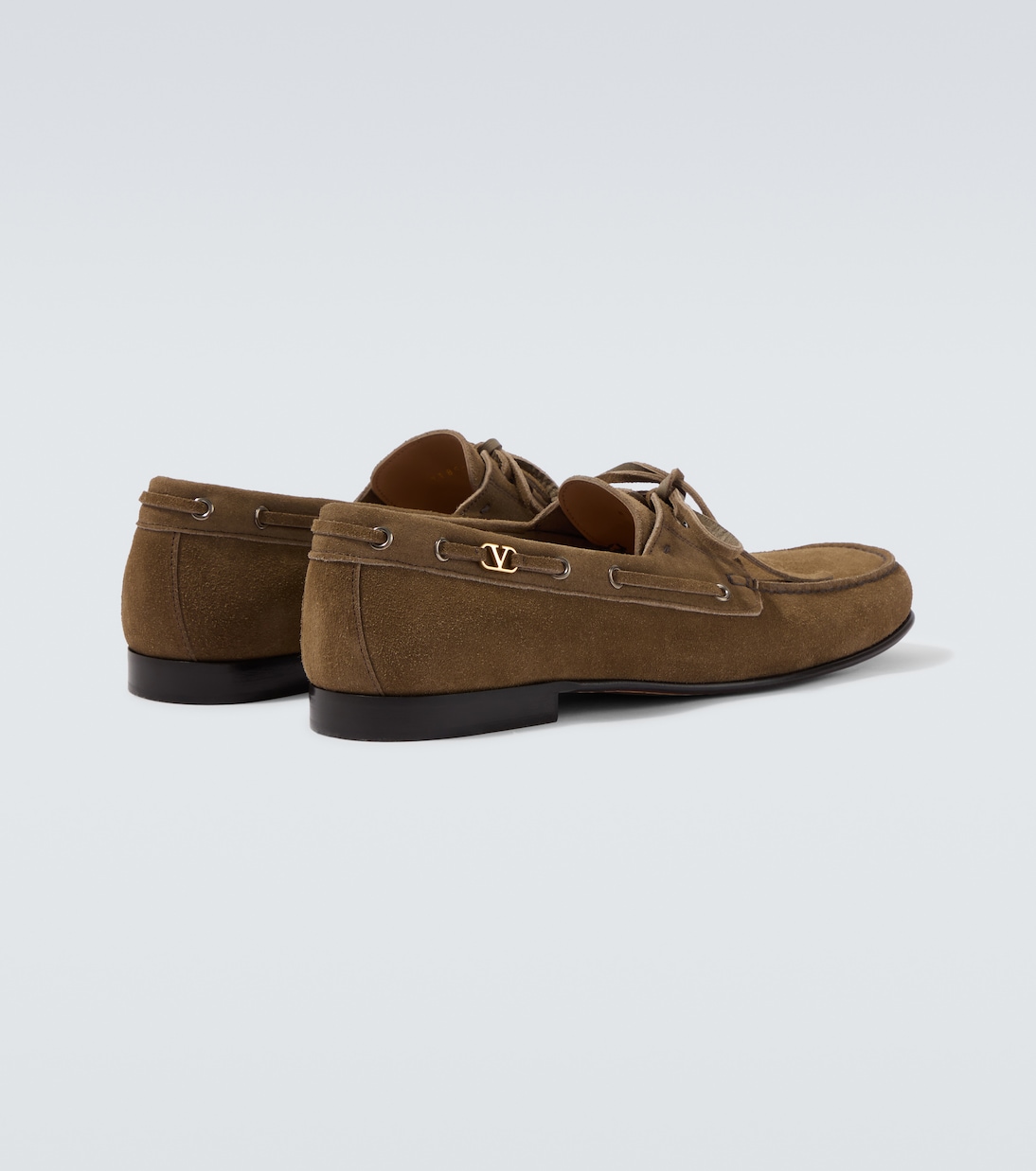 Palm Avenue VLogo suede boat shoes | Valentino Garavani