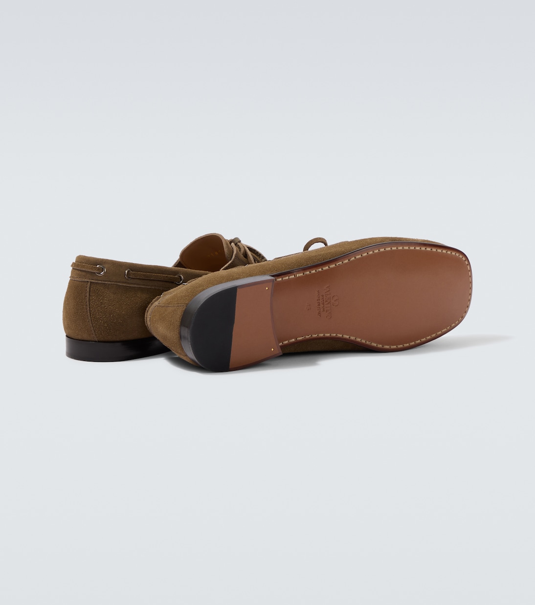 Palm Avenue VLogo suede boat shoes | Valentino Garavani