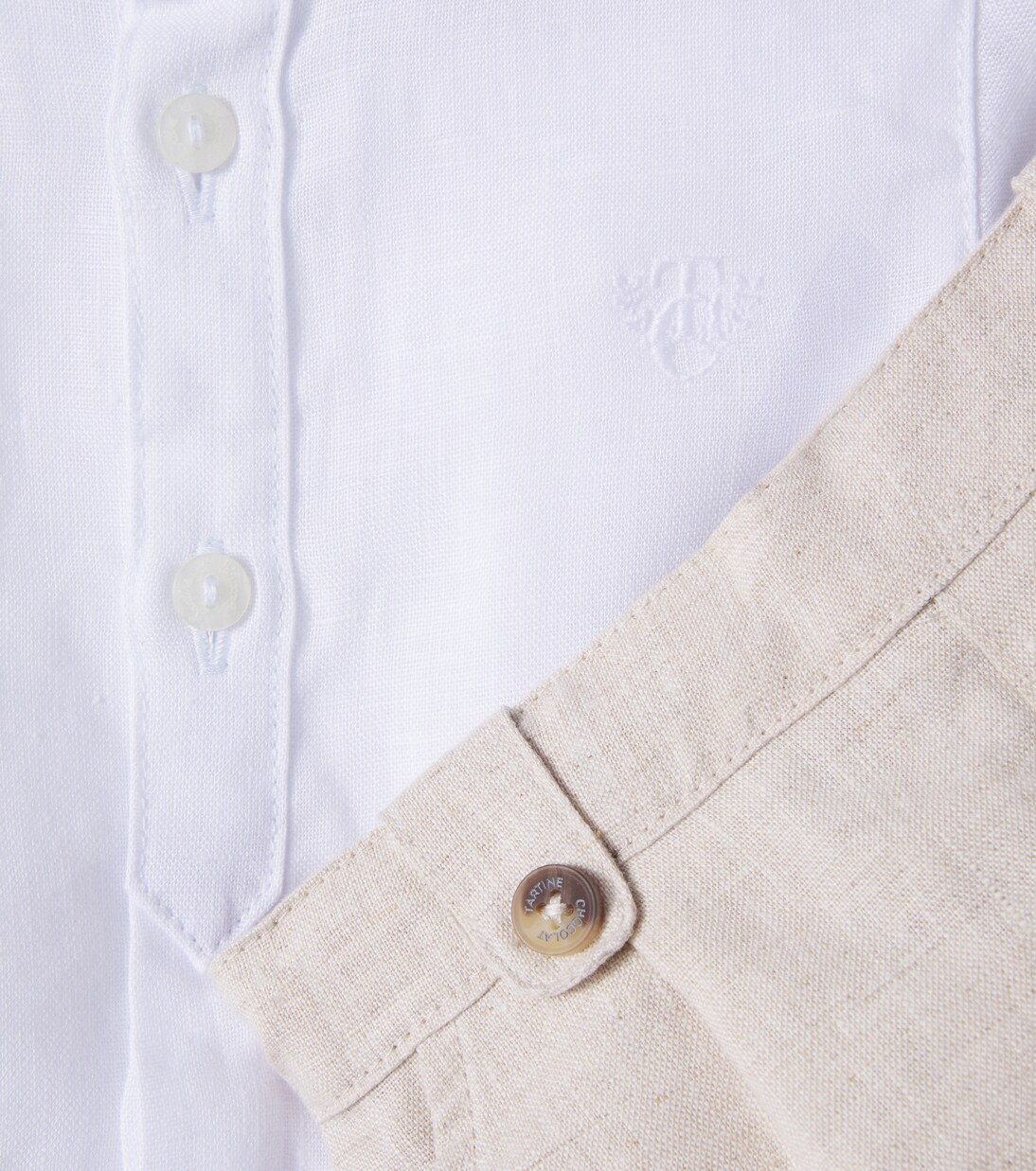 Bébé – Ensemble chemise et short en lin | Tartine et Chocolat