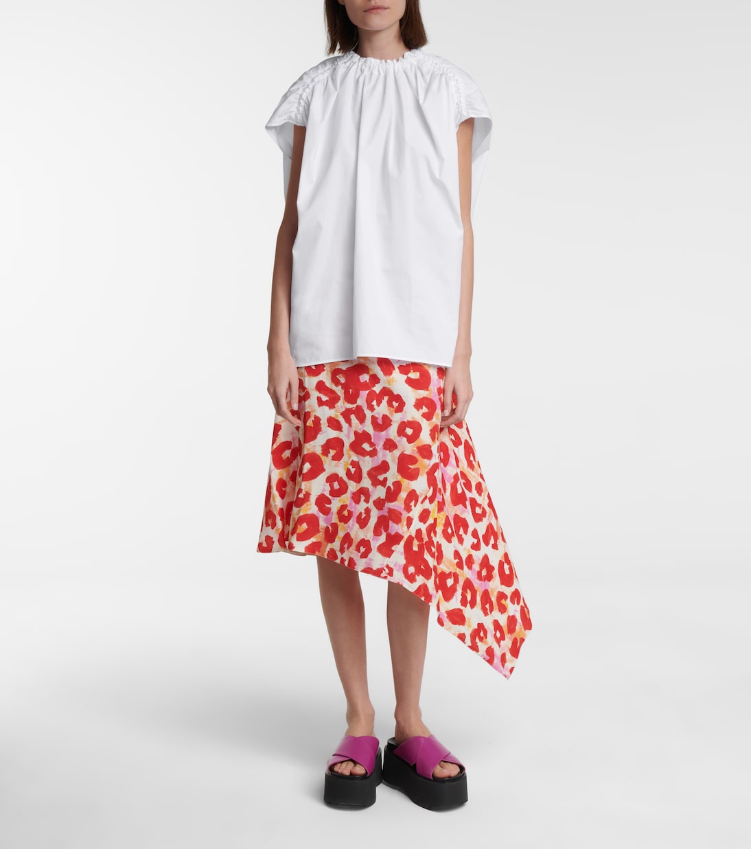 Leather platform slides | Marni
