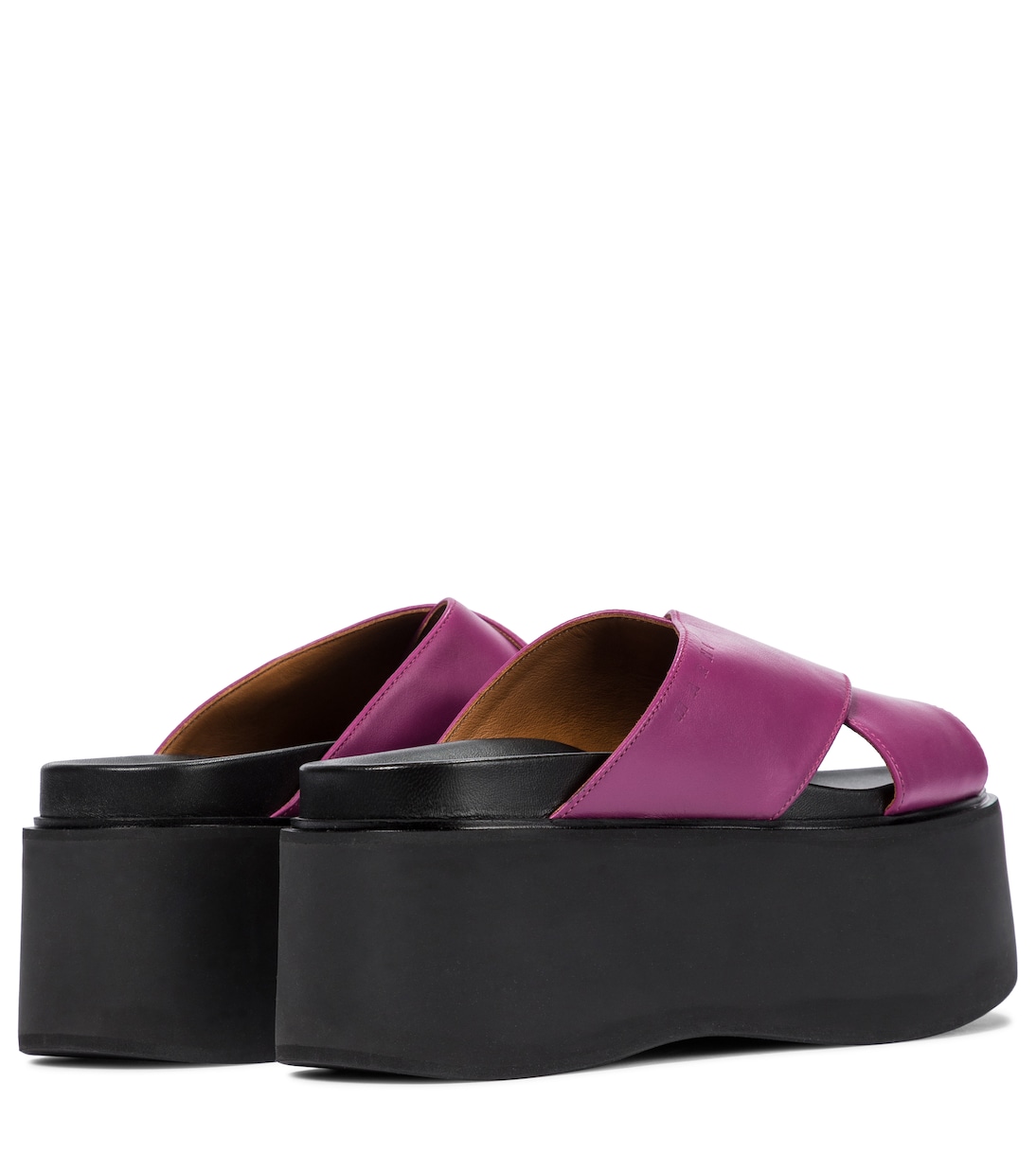 Leather platform slides | Marni