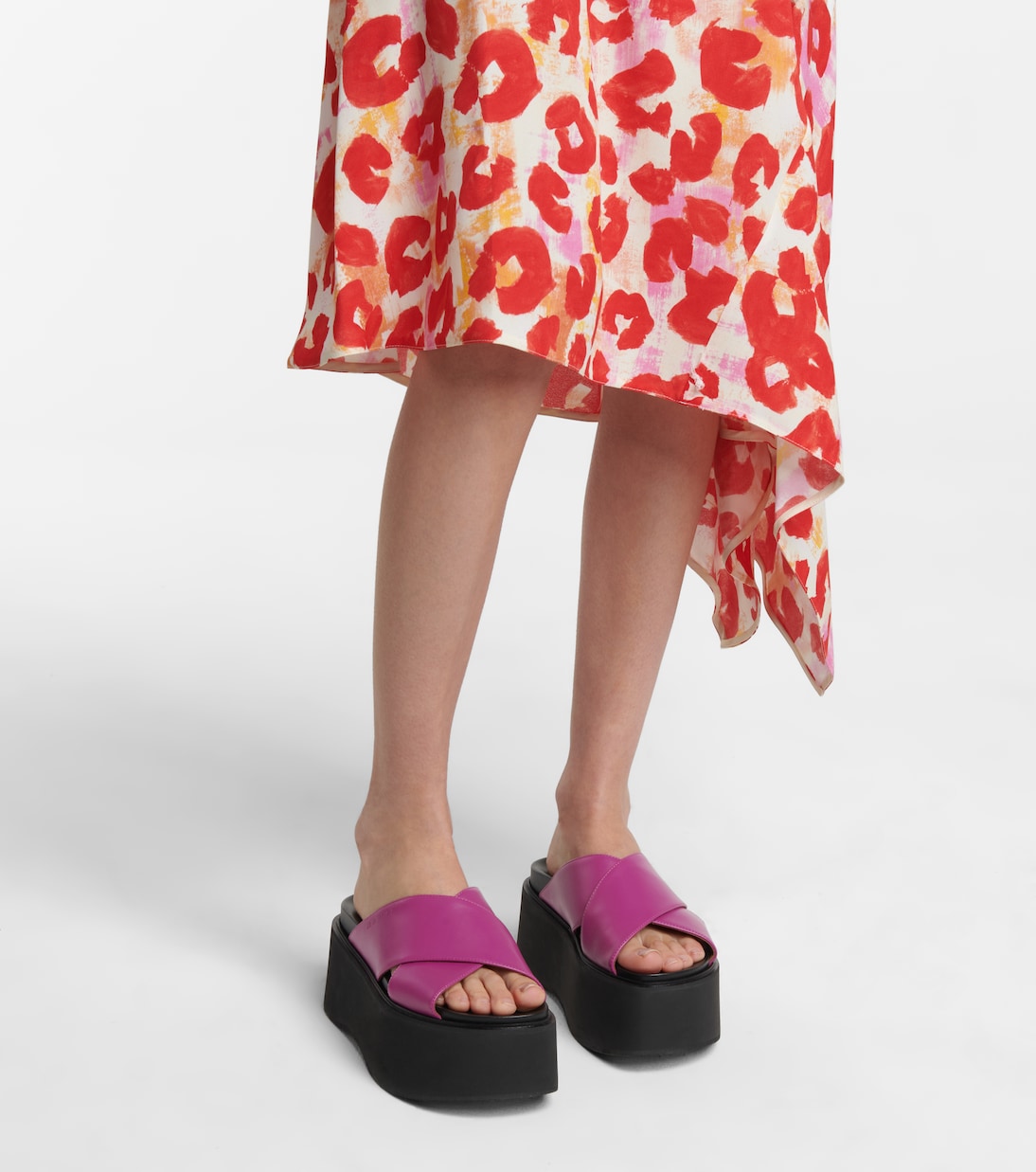 Leather platform slides | Marni