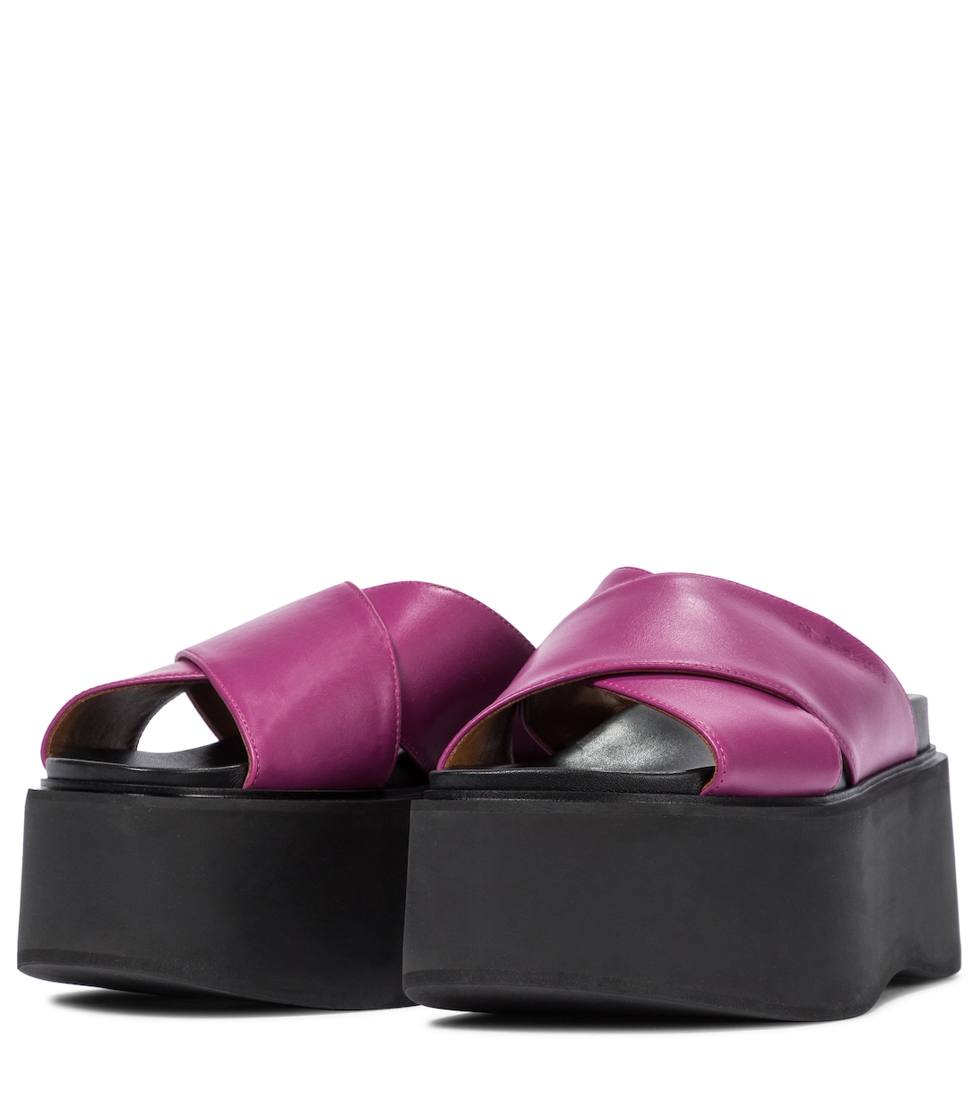 Leather platform slides | Marni