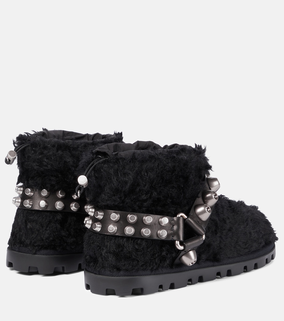 Verzierte Ankle Boots aus Shearling | Miu Miu
