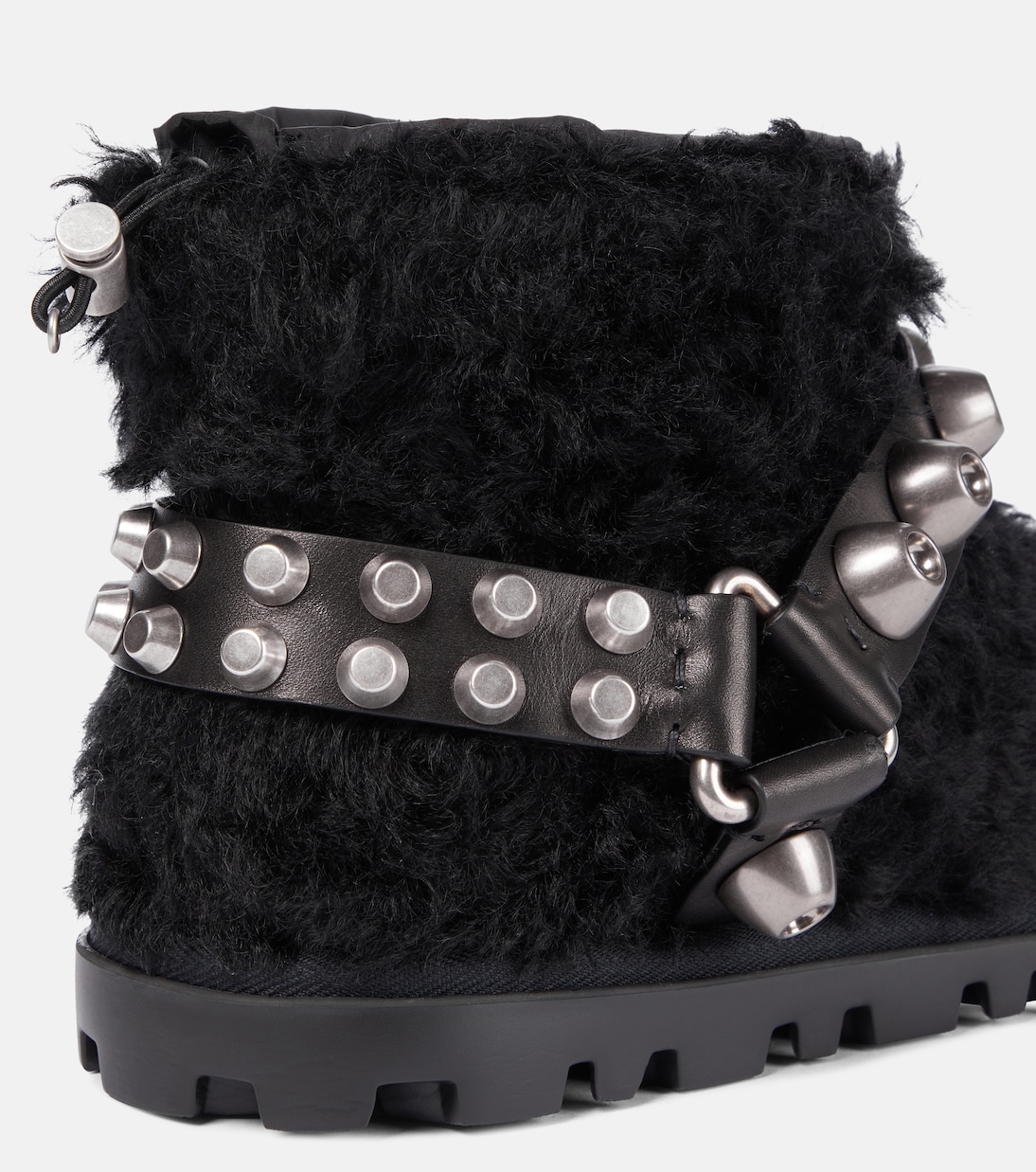 Verzierte Ankle Boots aus Shearling | Miu Miu