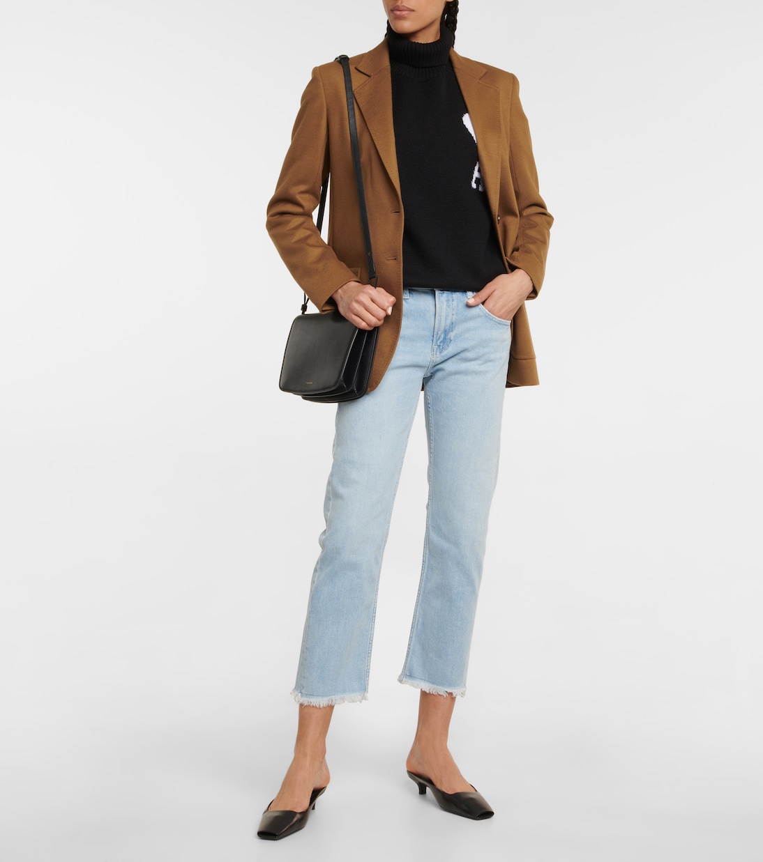 Jeans Girlfriend de tiro medio cropped | AG Jeans