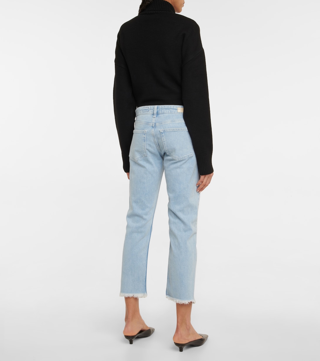 Jeans Girlfriend de tiro medio cropped | AG Jeans