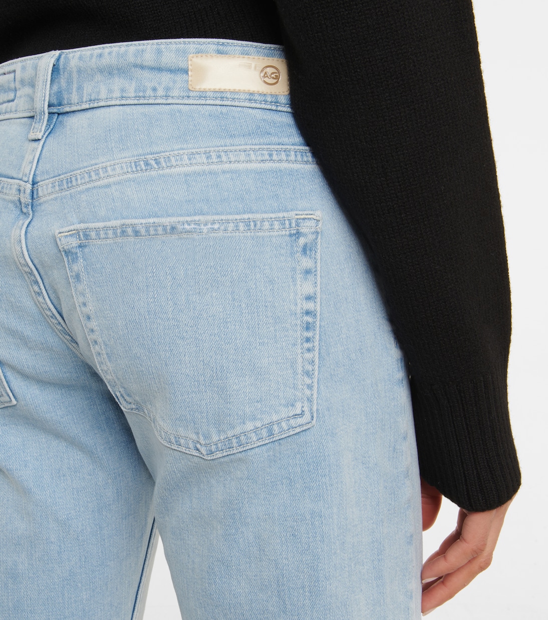 Jeans Girlfriend de tiro medio cropped | AG Jeans