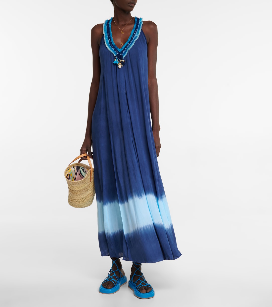 Robe longue Nava tie & dye | Poupette St Barth