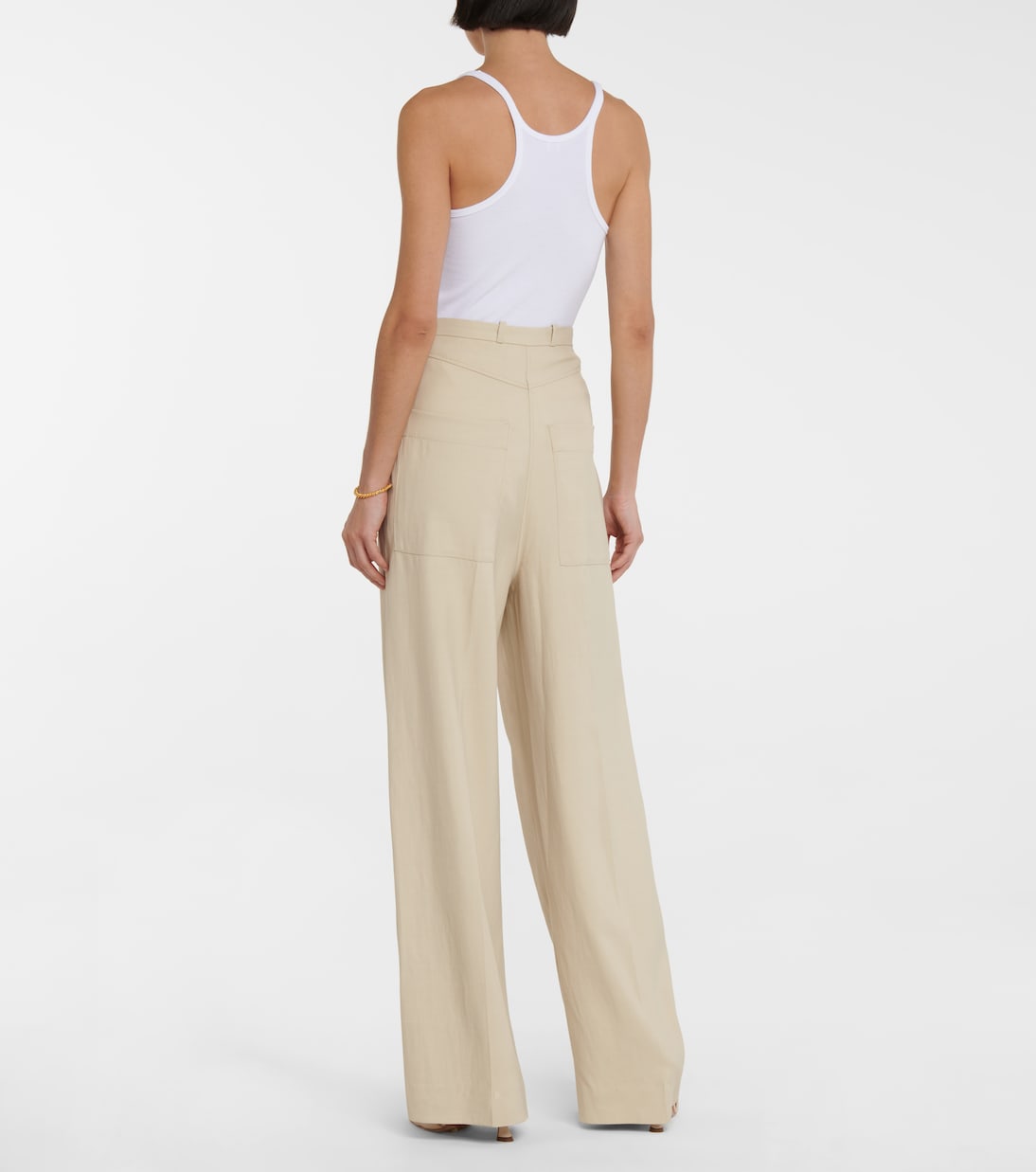بنطلون بأرجل واسعة Gabardine | Toteme