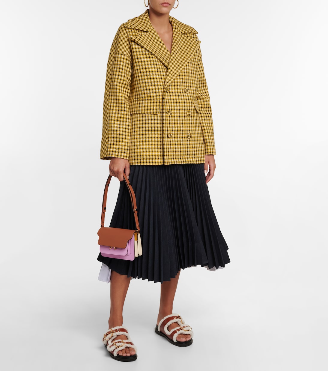 Houndstooth wool blazer | Plan C