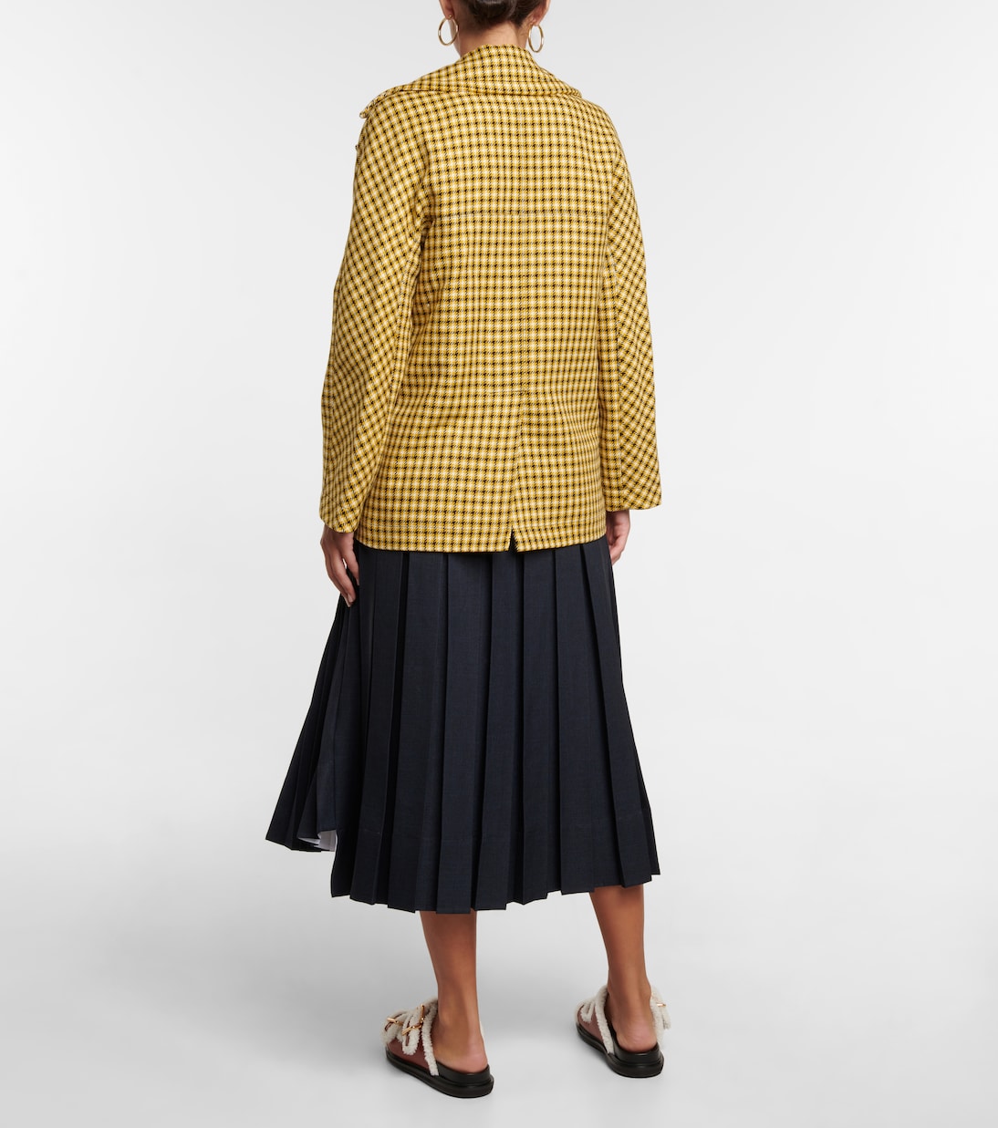 Houndstooth wool blazer | Plan C