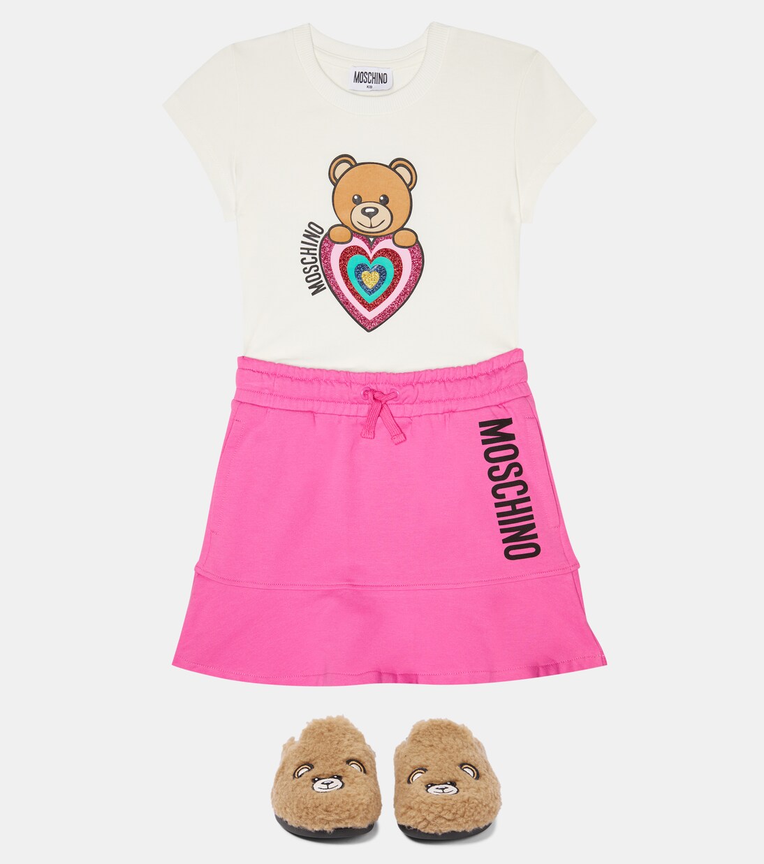 Mules en shearling synthétique | Moschino Kids
