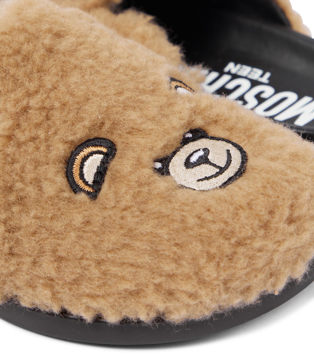 Mules en shearling synthétique | Moschino Kids