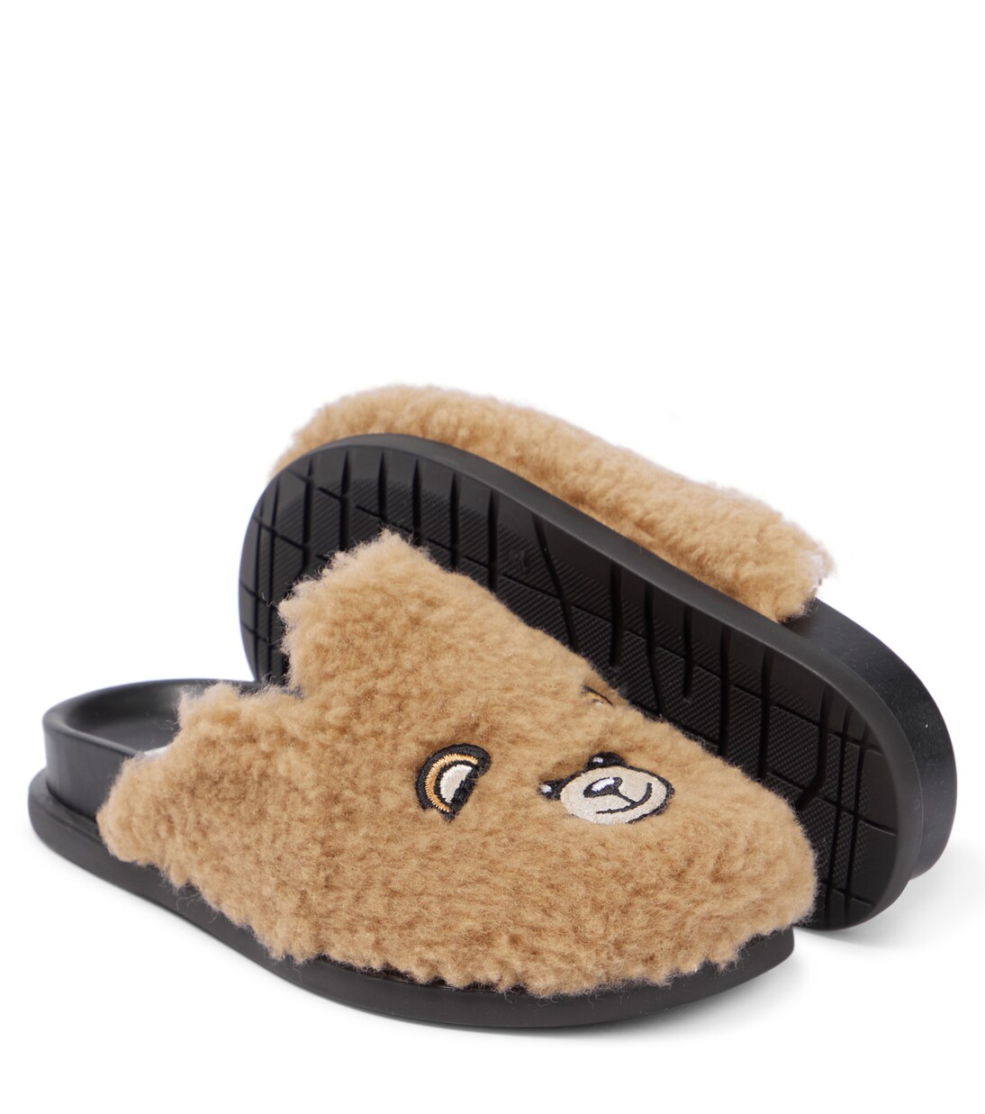 Mules en shearling synthétique | Moschino Kids
